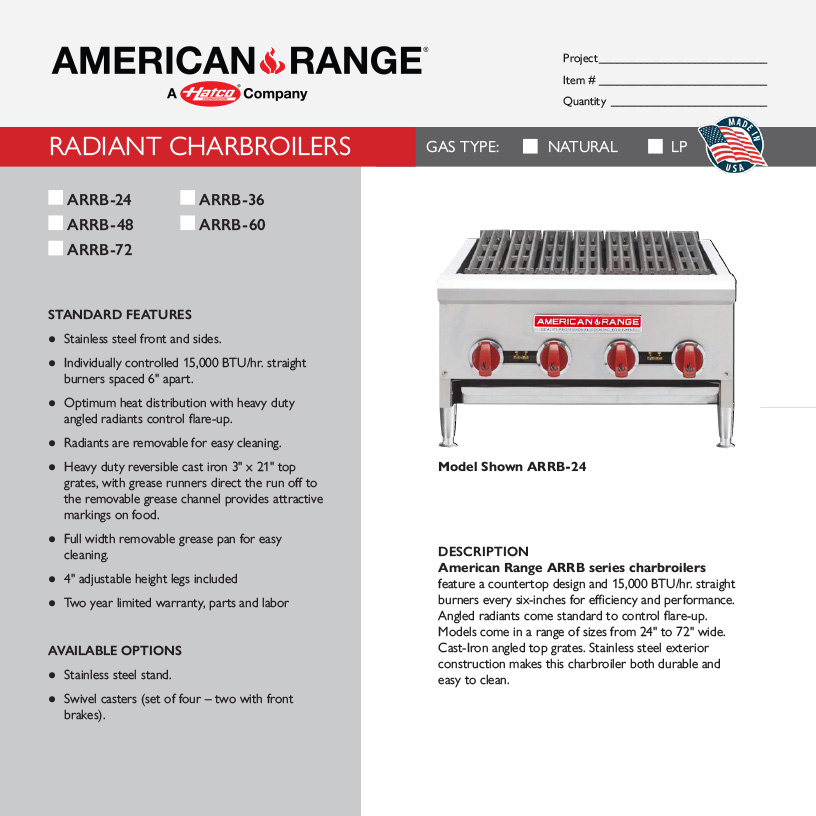 IRB-24 Radiant Broilers
